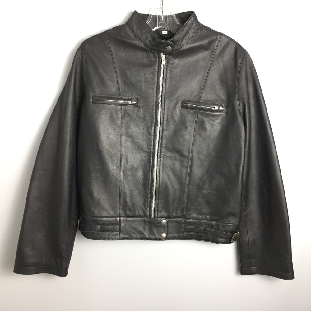 VERAPELLE Italian Moto Style Leather Jacket